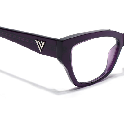 Voyage Glaze Purple Cateye Eyeglasses for Women (FPK26006FMG8131)