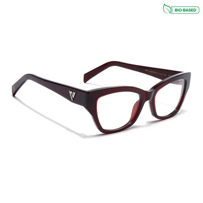 Voyage Glaze Wine Cateye Eyeglasses for Women (FPK26006FMG8132)