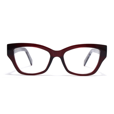 Voyage Glaze Wine Cateye Eyeglasses for Women (FPK26006FMG8132)
