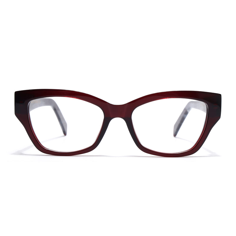 Voyage Glaze Wine Cateye Eyeglasses for Women (FPK26006FMG8132)