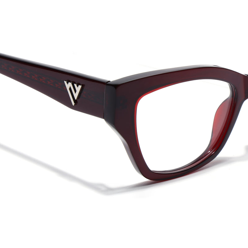Voyage Glaze Wine Cateye Eyeglasses for Women (FPK26006FMG8132)