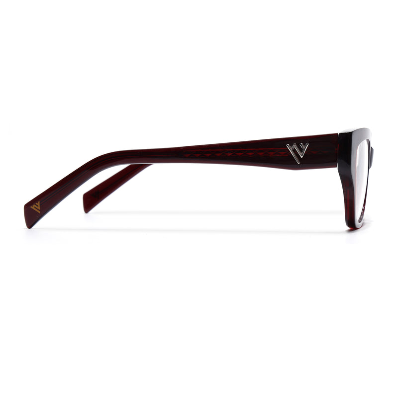 Voyage Glaze Wine Cateye Eyeglasses for Women (FPK26006FMG8132)