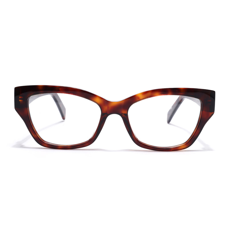 Voyage Glaze Demi Brown Cateye Eyeglasses for Women (FPK26006FMG8133)