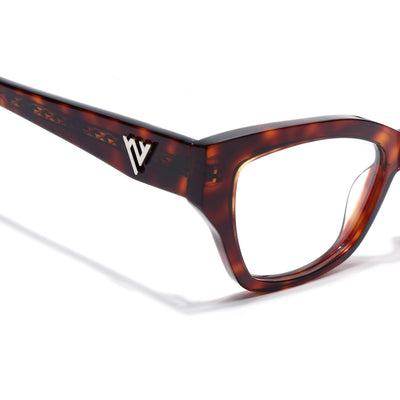 Voyage Glaze Demi Brown Cateye Eyeglasses for Women (FPK26006FMG8133)