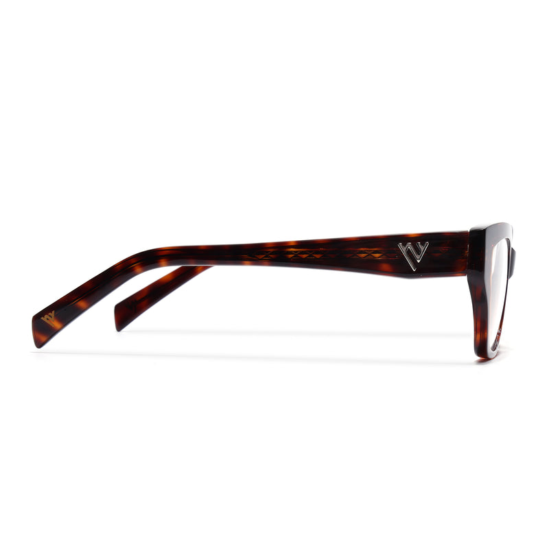 Voyage Glaze Demi Brown Cateye Eyeglasses for Women (FPK26006FMG8133)