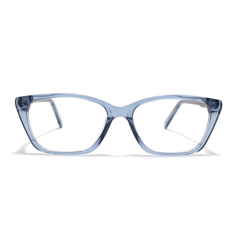 Voyage Glaze Blue Cateye Eyeglasses for Women (FPK26007FMG8105)