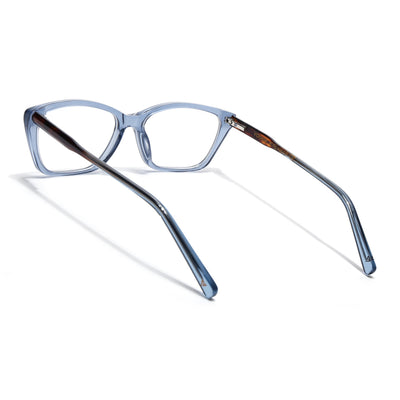 Voyage Glaze Blue Cateye Eyeglasses for Men & Women (FPK26007FMG8105)