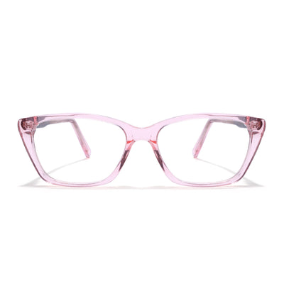 Voyage Glaze Pink Cateye Eyeglasses for Men & Women (FPK26007FMG8106)