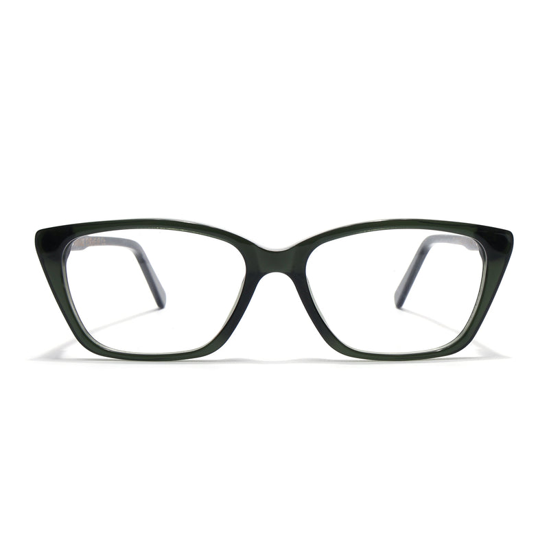 Voyage Glaze Olive Cateye Eyeglasses for Women (FPK26007FMG8108)
