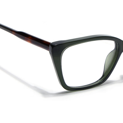 Voyage Glaze Olive Cateye Eyeglasses for Men & Women (FPK26007FMG8108)