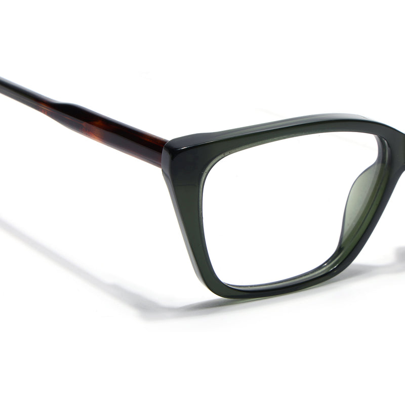 Voyage Glaze Olive Cateye Eyeglasses for Women (FPK26007FMG8108)