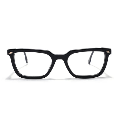 Voyage Glaze Black Rectangle Eyeglasses for Men & Women (FPK26008FMG8109)