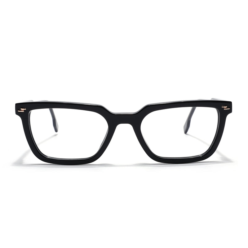 Voyage Glaze Black Rectangle Eyeglasses for Men & Women (FPK26008FMG8109)