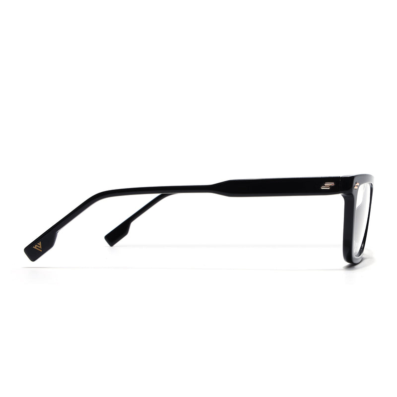 Voyage Glaze Black Rectangle Eyeglasses for Men & Women (FPK26008FMG8109)