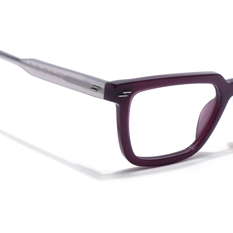 Voyage Glaze Purple Rectangle Eyeglasses for Men & Women (FPK26008FMG8110)
