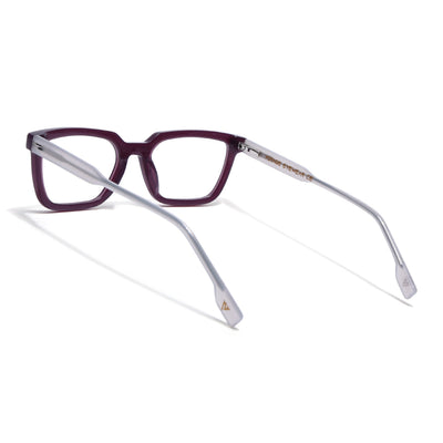 Voyage Glaze Purple Rectangle Eyeglasses for Men & Women (FPK26008FMG8110)
