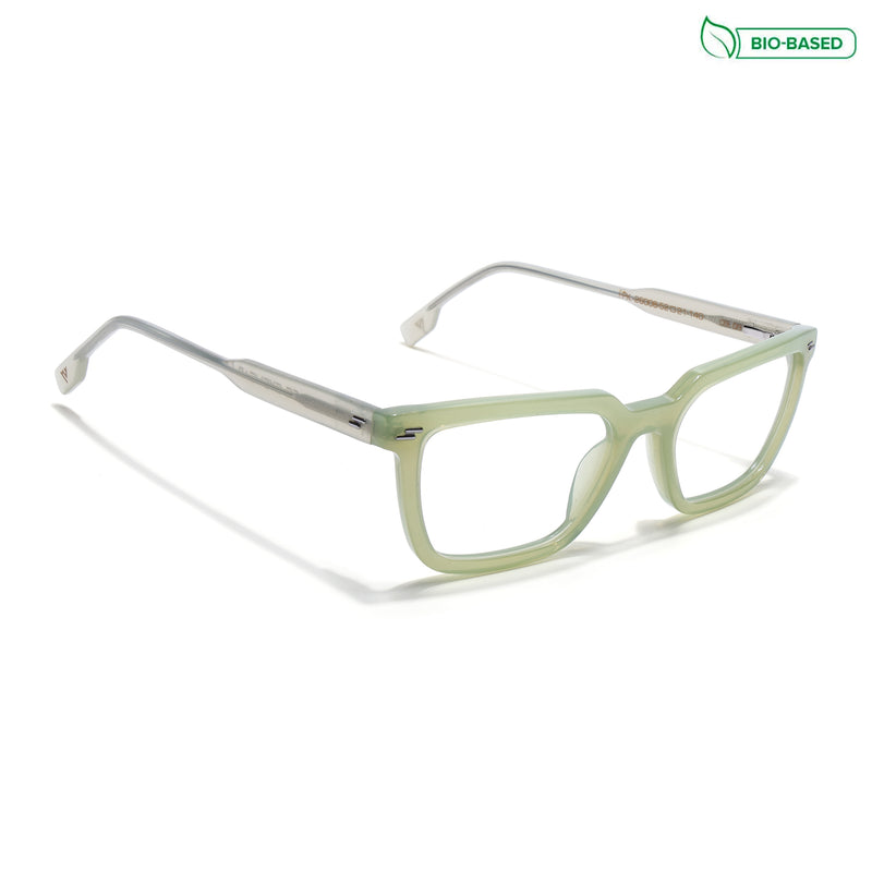 Voyage Glaze Green Rectangle Eyeglasses for Men & Women (FPK26008FMG8111)