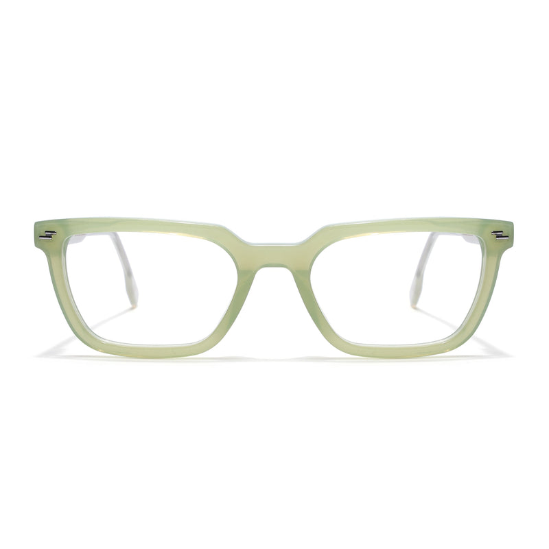 Voyage Glaze Green Rectangle Eyeglasses for Men & Women (FPK26008FMG8111)
