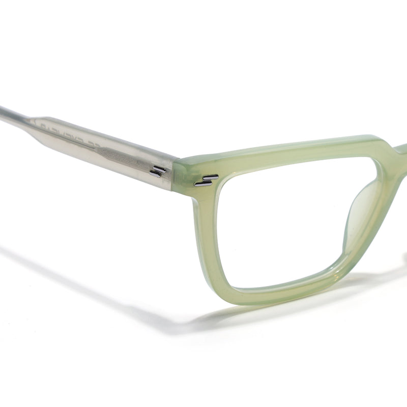 Voyage Glaze Green Rectangle Eyeglasses for Men & Women (FPK26008FMG8111)