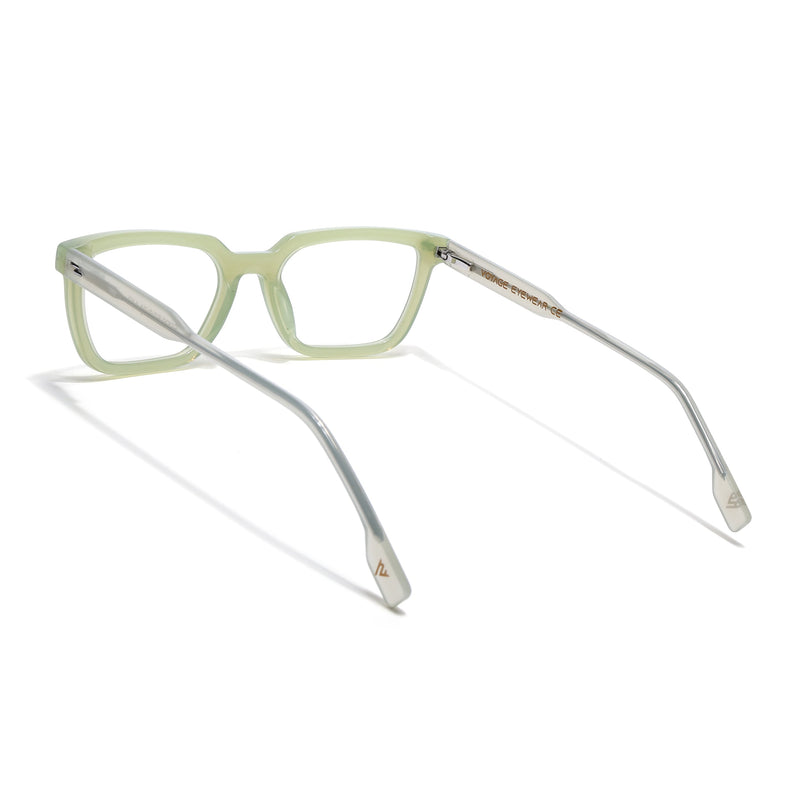 Voyage Glaze Green Rectangle Eyeglasses for Men & Women (FPK26008FMG8111)