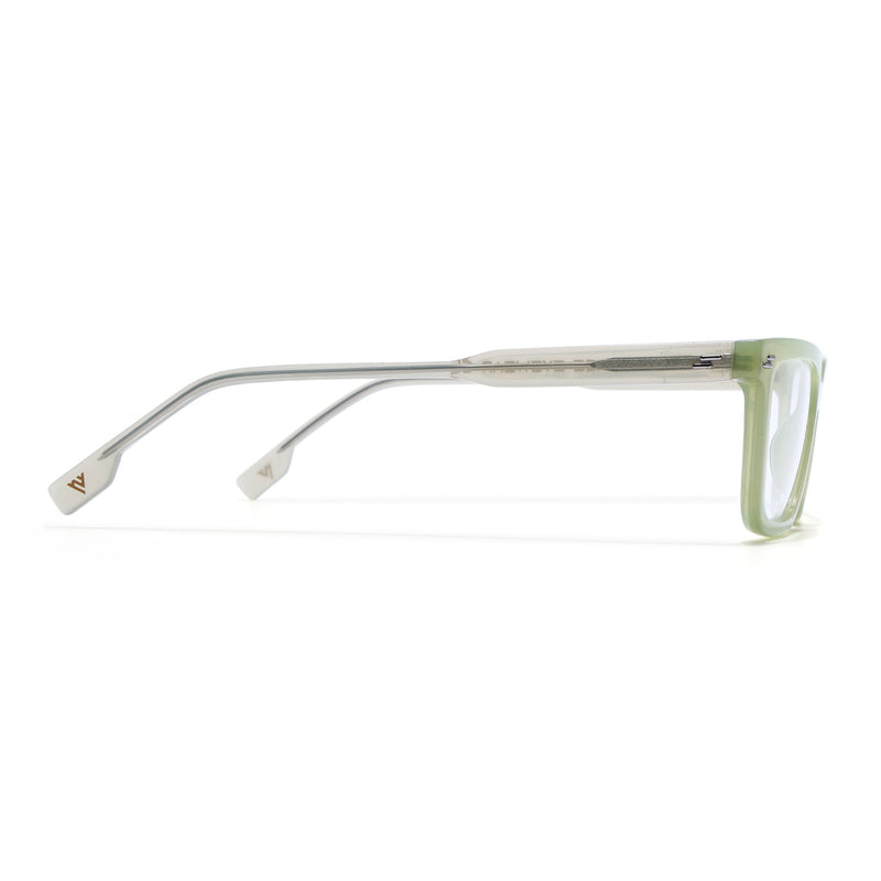 Voyage Glaze Green Rectangle Eyeglasses for Men & Women (FPK26008FMG8111)