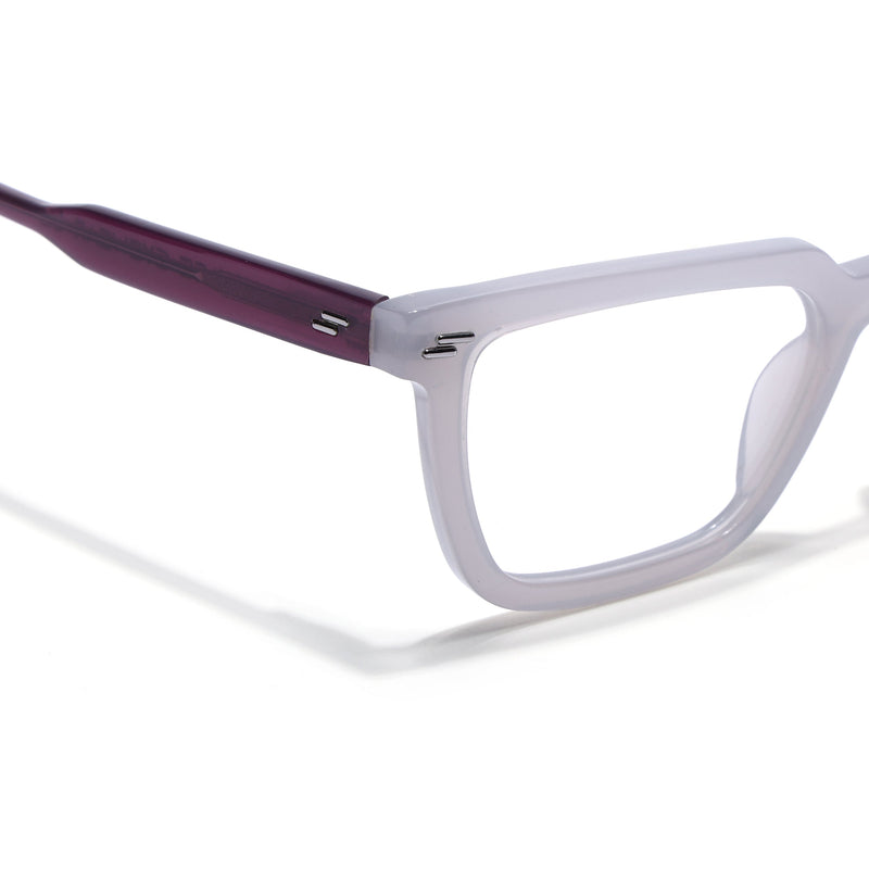 Voyage Glaze Grey Rectangle Eyeglasses for Men & Women (FPK26008FMG8113)