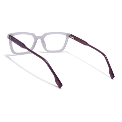 Voyage Glaze Grey Rectangle Eyeglasses for Men & Women (FPK26008FMG8113)