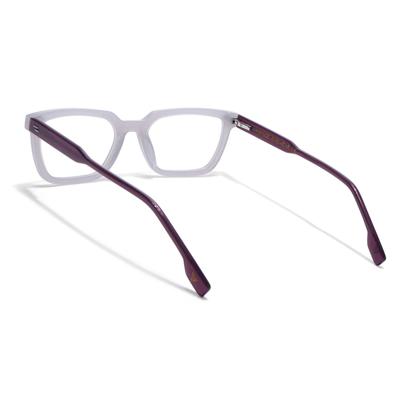Voyage Glaze Grey Rectangle Eyeglasses for Men & Women (FPK26008FMG8113)