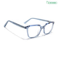 Voyage Glaze Blue Wayfarer Eyeglasses for Men & Women (FPK26009FMG8119)