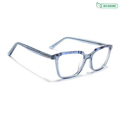 Voyage Glaze Blue Wayfarer Eyeglasses for Men & Women (FPK26009FMG8119)