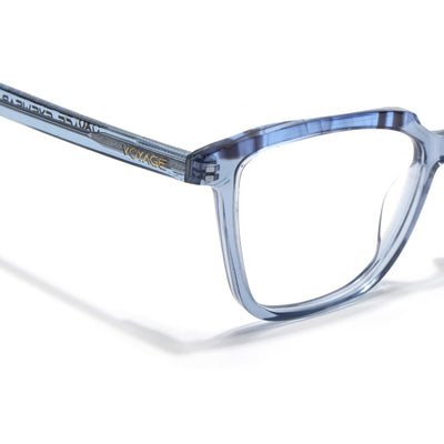 Voyage Glaze Blue Wayfarer Eyeglasses for Men & Women (FPK26009FMG8119)