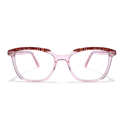 Voyage Glaze Pink Wayfarer Eyeglasses for Men & Women (FPK26009FMG8121)