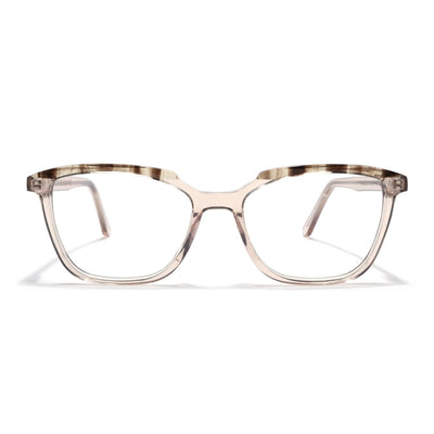 Voyage Glaze Brown Wayfarer Eyeglasses for Men & Women (FPK26009FMG8122)