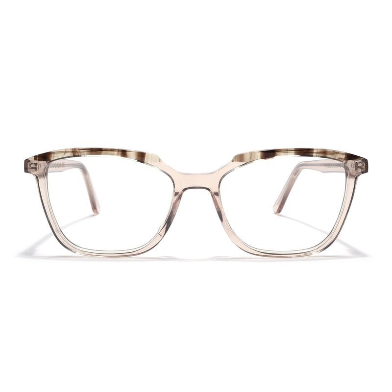 Voyage Glaze Brown Wayfarer Eyeglasses for Men & Women (FPK26009FMG8122)
