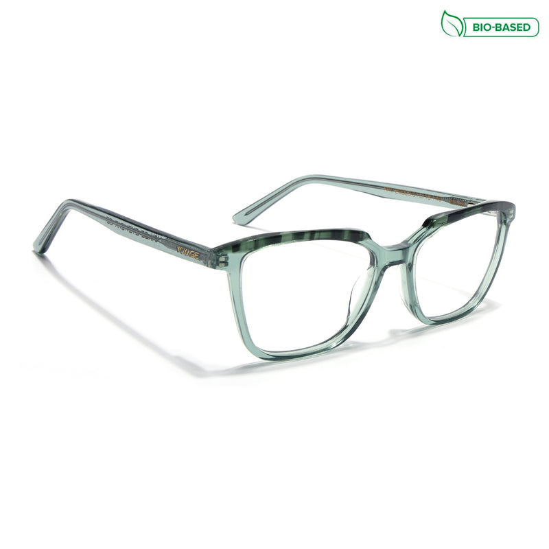 Voyage Glaze Green Wayfarer Eyeglasses for Men & Women (FPK26009FMG8123)