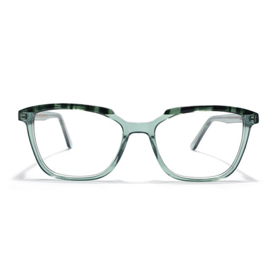 Voyage Glaze Green Wayfarer Eyeglasses for Men & Women (FPK26009FMG8123)