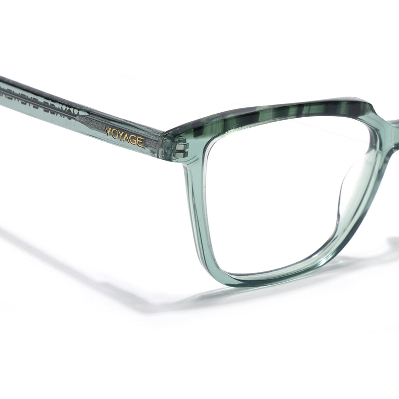 Voyage Glaze Green Wayfarer Eyeglasses for Men & Women (FPK26009FMG8123)