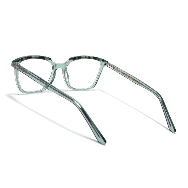 Voyage Glaze Green Wayfarer Eyeglasses for Men & Women (FPK26009FMG8123)