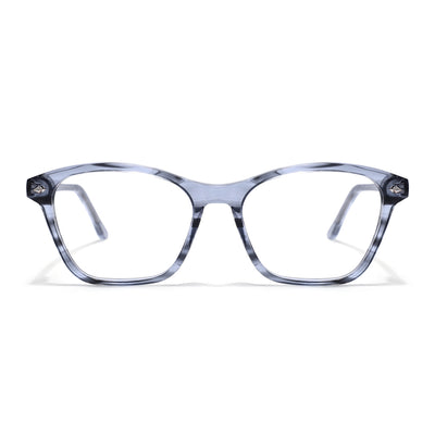 Voyage Glaze Blue Cateye Eyeglasses for Women (FPK26010FMG8135)
