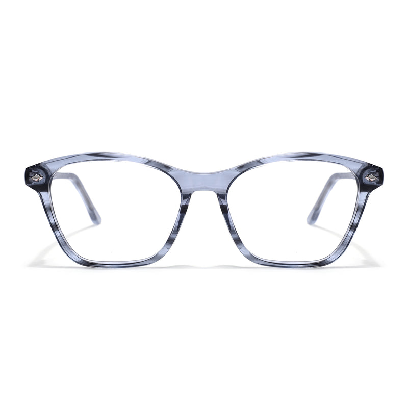 Voyage Glaze Blue Cateye Eyeglasses for Women (FPK26010FMG8135)