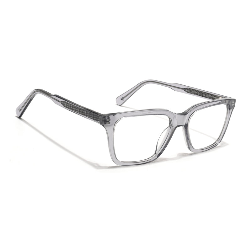 Voyage Glaze Grey Wayfarer Acetate Eyeglasses for Men & Women (FPK26011FMG8691)