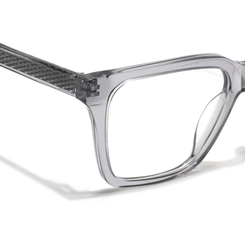 Voyage Glaze Grey Wayfarer Acetate Eyeglasses for Men & Women (FPK26011FMG8691)