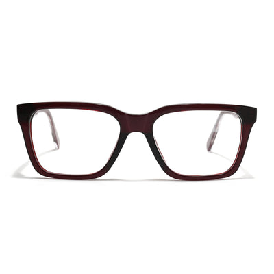 Voyage Glaze Wine Wayfarer Acetate Eyeglasses for Men & Women (FPK26011FMG8692)