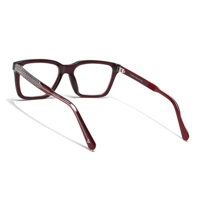 Voyage Glaze Wine Wayfarer Acetate Eyeglasses for Men & Women (FPK26011FMG8692)