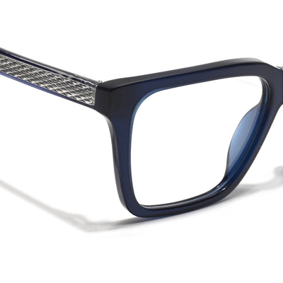 Voyage Glaze Blue Wayfarer Acetate Eyeglasses for Men & Women (FPK26011FMG8694)