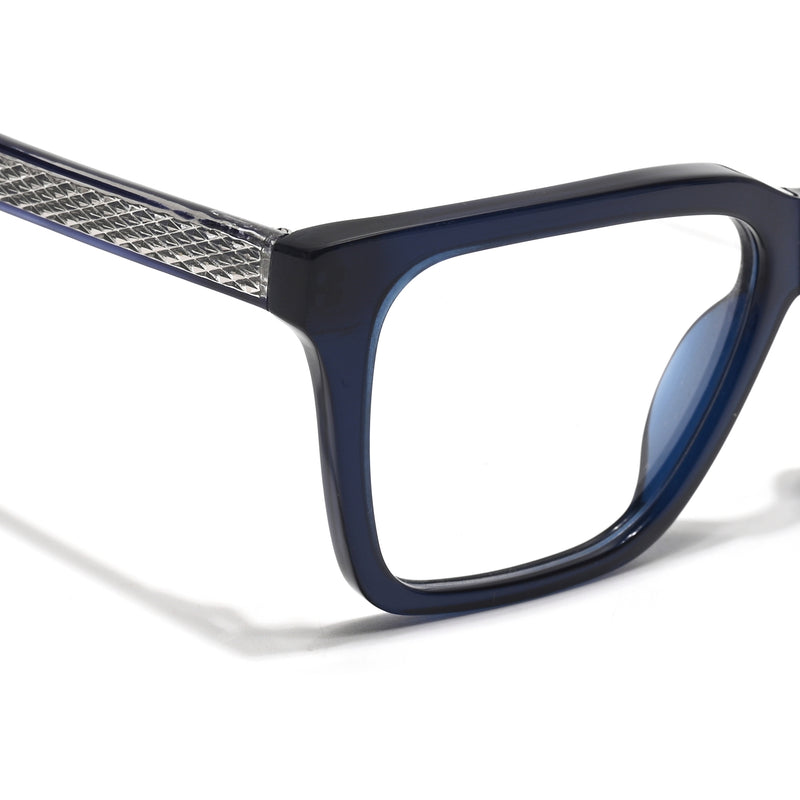 Voyage Glaze Blue Wayfarer Acetate Eyeglasses for Men & Women (FPK26011FMG8694)