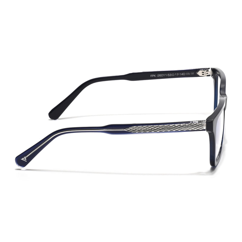 Voyage Glaze Blue Wayfarer Acetate Eyeglasses for Men & Women (FPK26011FMG8694)