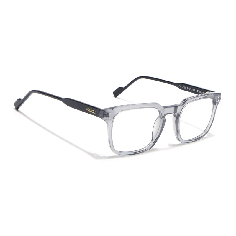 Voyage Glaze Grey Wayfarer Acetate Eyeglasses for Men & Women (FPK26012FMG8671)