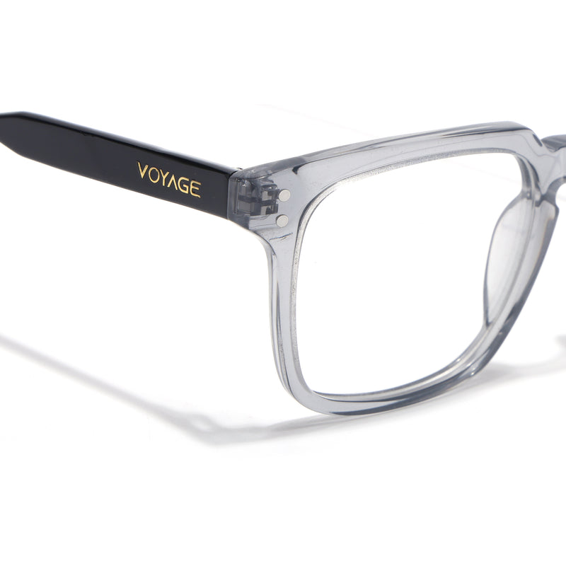 Voyage Glaze Grey Wayfarer Acetate Eyeglasses for Men & Women (FPK26012FMG8671)