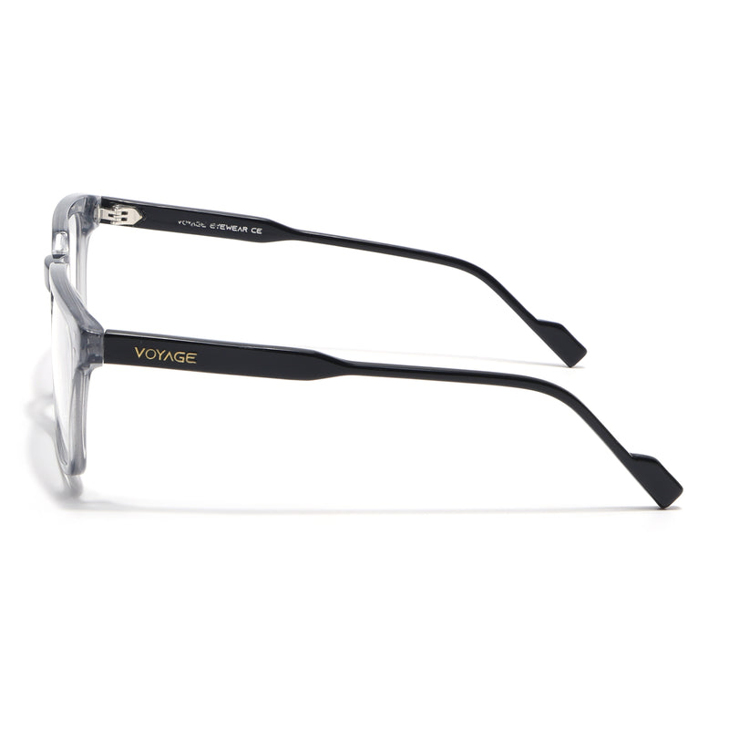 Voyage Glaze Grey Wayfarer Acetate Eyeglasses for Men & Women (FPK26012FMG8671)